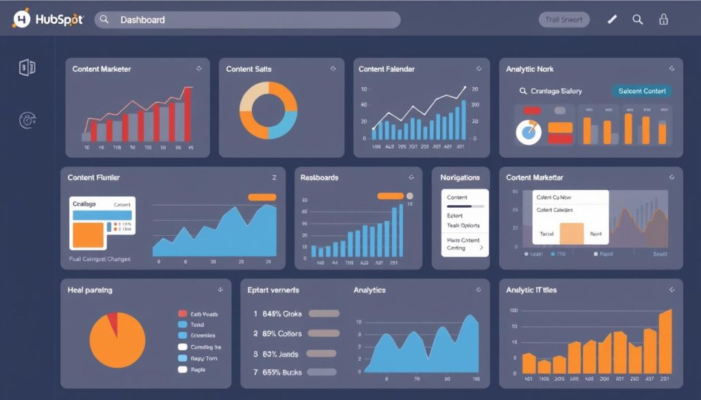 An image of HubSpot's dashboard for content marketing management