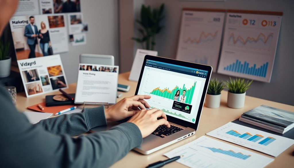 Create an image of a marketer using Vidyard