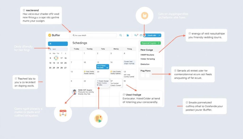 Generate an image of Buffer's scheduling interface
