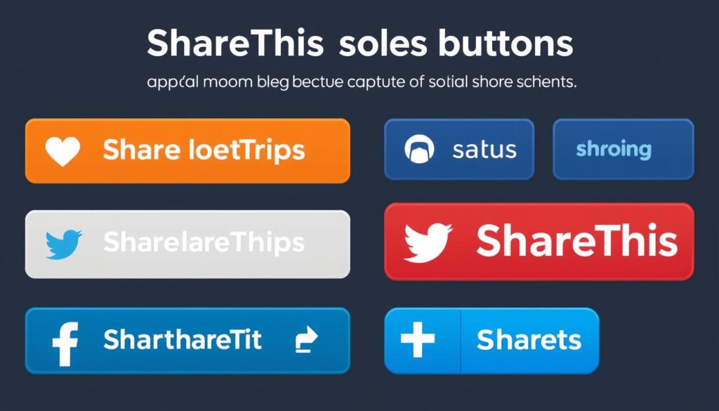 Generate an image of ShareThis social buttons
