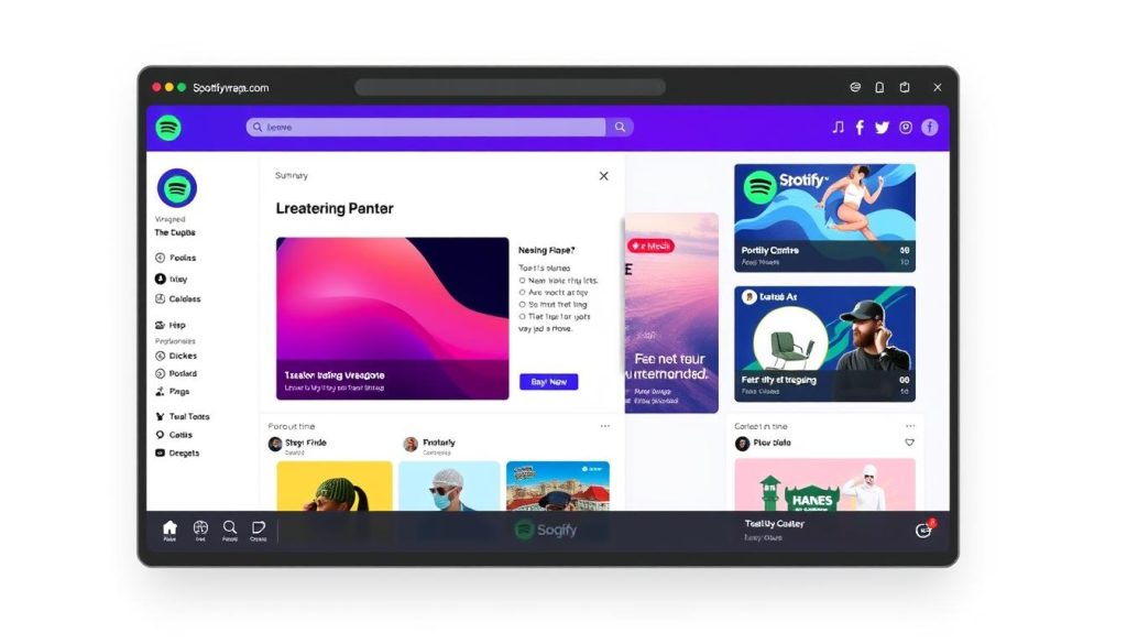 Generate an image of a Spotify Wrapped result being shared on social media.