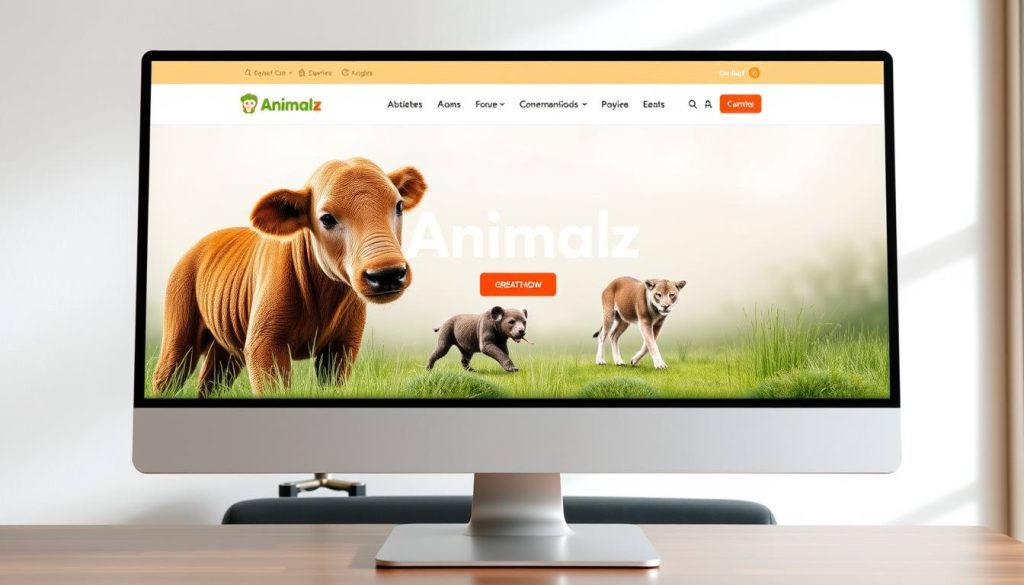 Generate an image of the Animalz website on a desktop screen.