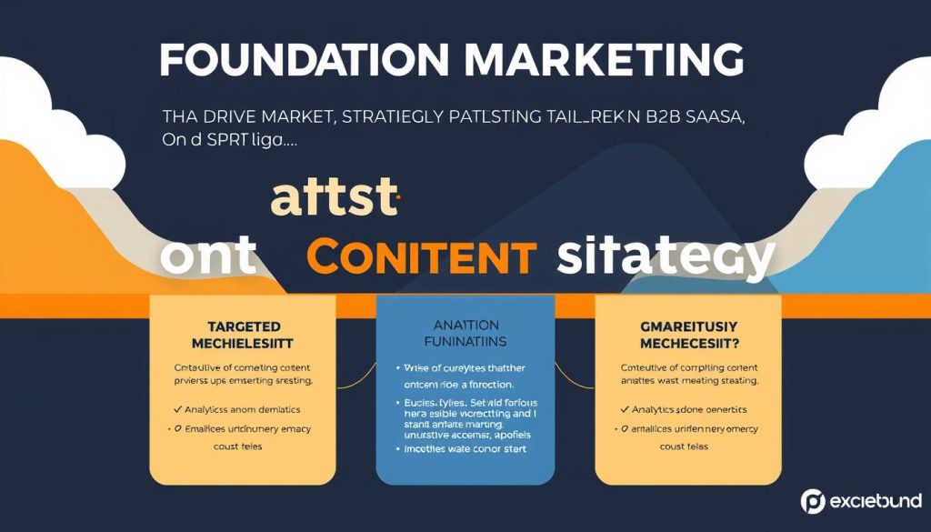Generate an image representing Foundation Marketing's data-driven content strategy for B2B SaaS companies.