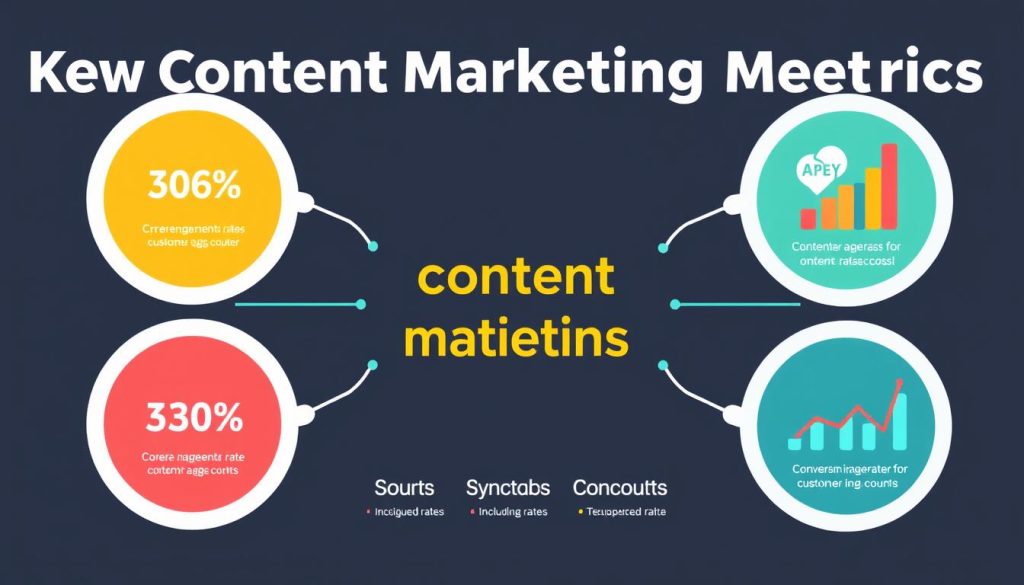 Generate an image representing content marketing metrics