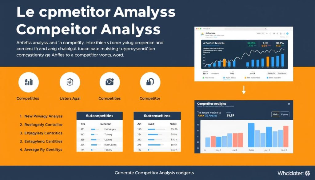 Generate an image showing Ahrefs' competitor analysis feature