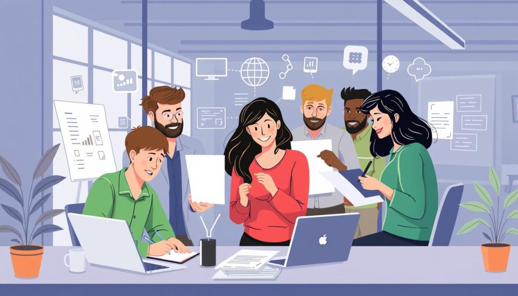 Image of Minuttia team working on B2B content services