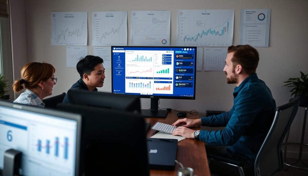 Image of Victorious's team analyzing SEO data