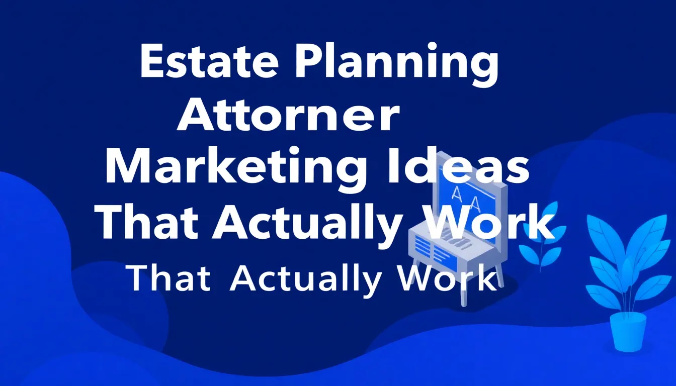 Estate Planning Attorney Marketing Ideas That Actually Work
