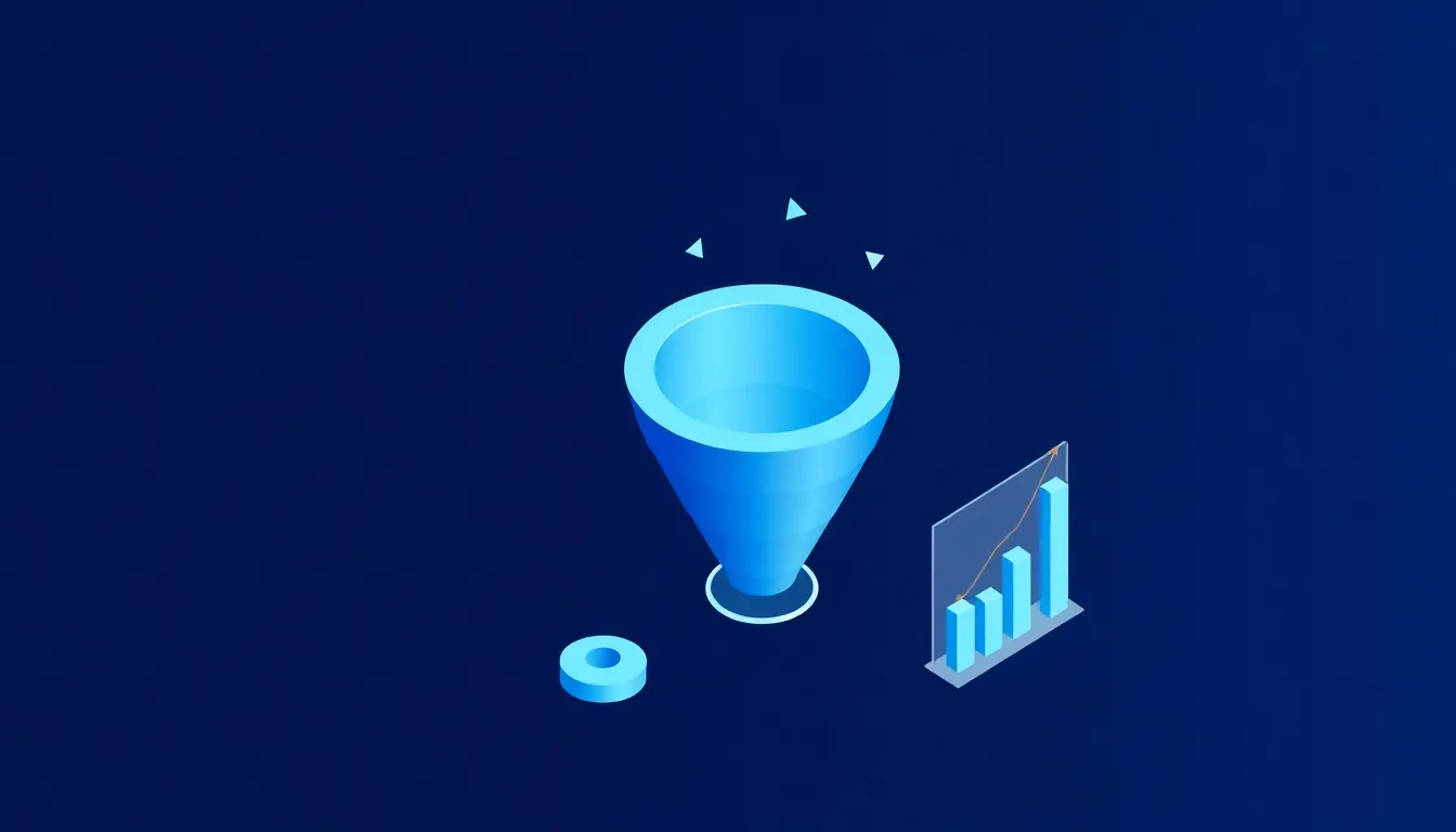 Funnel marketing agency diagram showing traffic, lead capture, nurture, and booked-call conversion stages with drop-off 