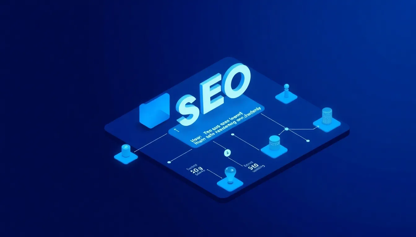 Placement map showing where to add SEO keywords on a webpage: title tag, H1, URL, body, meta description, image alt text