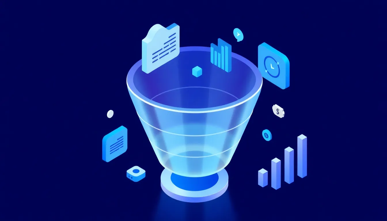 Diagram comparing five categories of sales funnel software: funnel builders, CRM-led pipeline tools, all-in-one platform