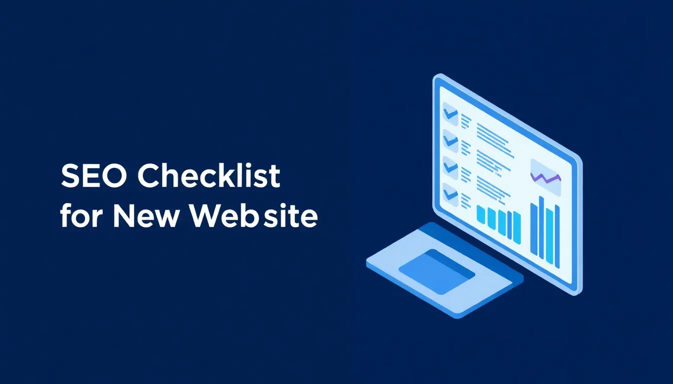 Three-phase SEO checklist for new websites showing pre-launch, launch day, and first 90 days steps