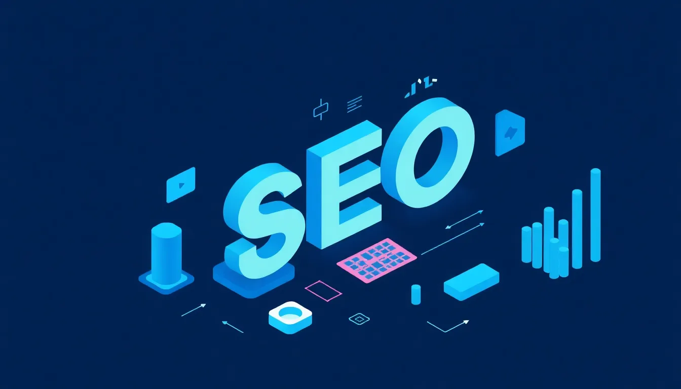 SEO company team reviewing a monthly organic traffic and keyword ranking report on a dashboard