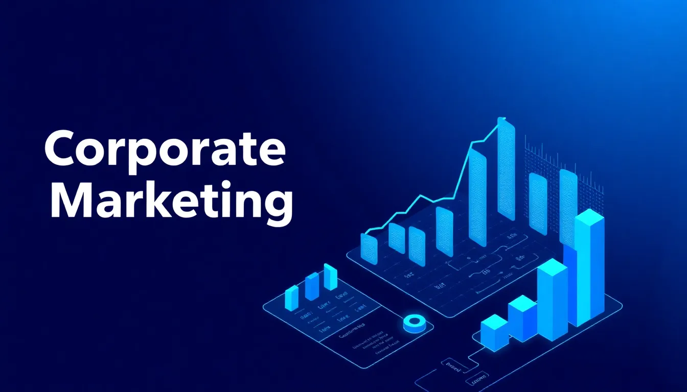 Diagram contrasting corporate marketing with product, brand, and growth marketing functions inside a company org chart