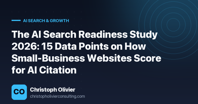 The AI Search Readiness Study 2026: 15 Data Points on How Small-Business Websites Score for AI Citation