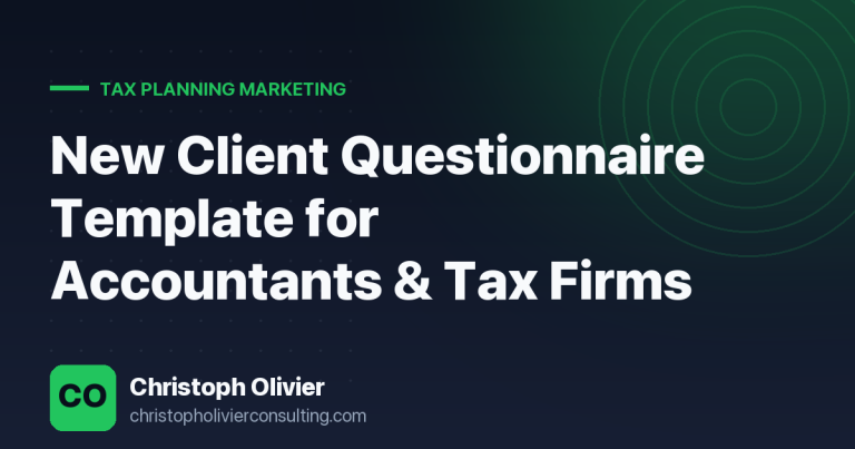 New Client Questionnaire Template for Accountants & Tax Firms