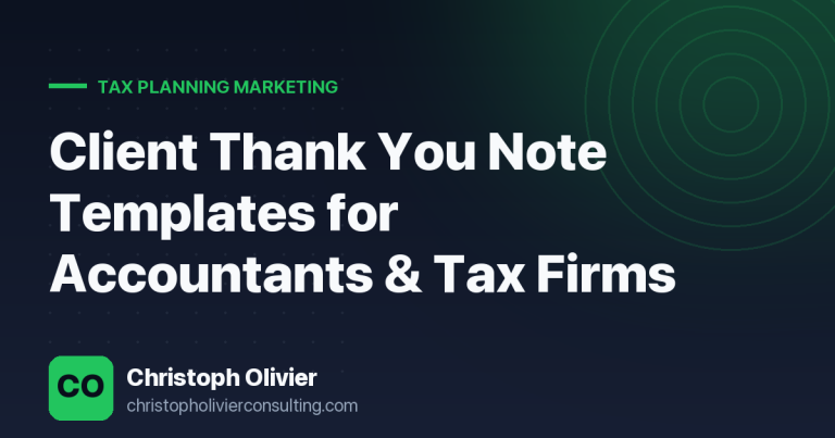Client Thank You Note Templates for Accountants & Tax Firms