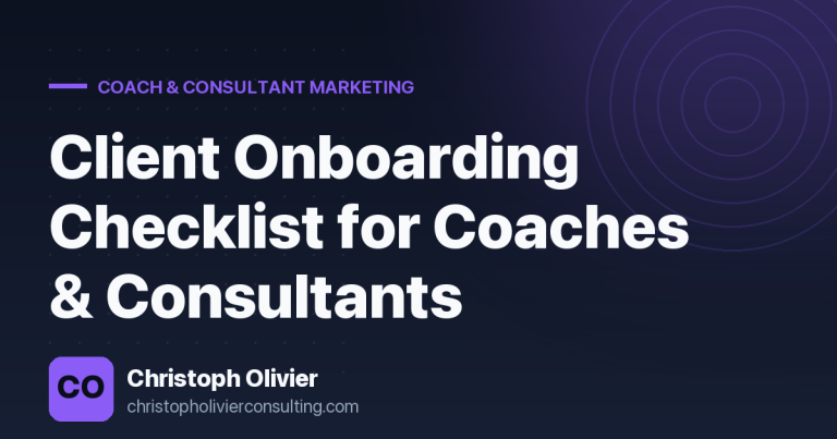 Client Onboarding Checklist for Coaches & Consultants