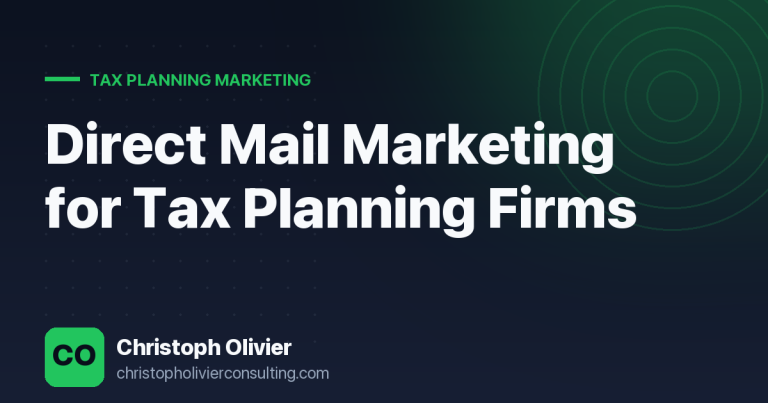 Direct Mail Marketing for Tax Planning Firms