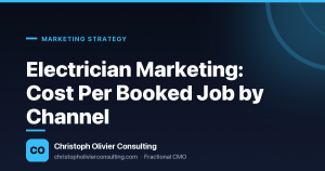Electrician Marketing: Cost Per Booked Job by Channel — Christoph Olivier Consulting