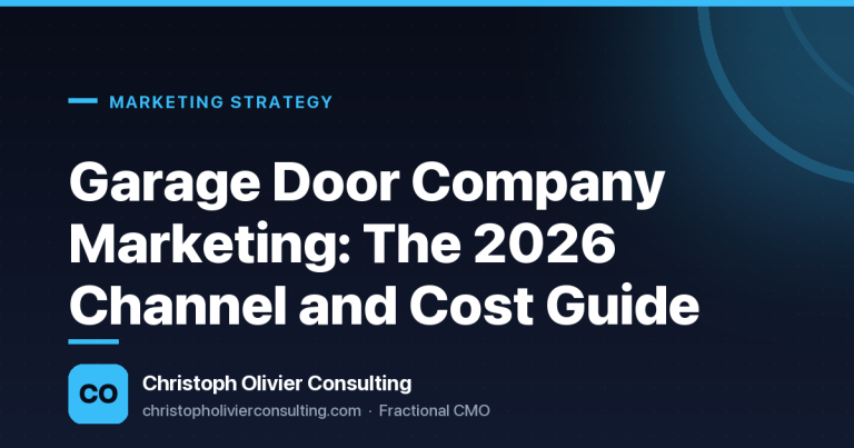 Garage Door Company Marketing: The 2026 Channel and Cost Guide — Christoph Olivier Consulting