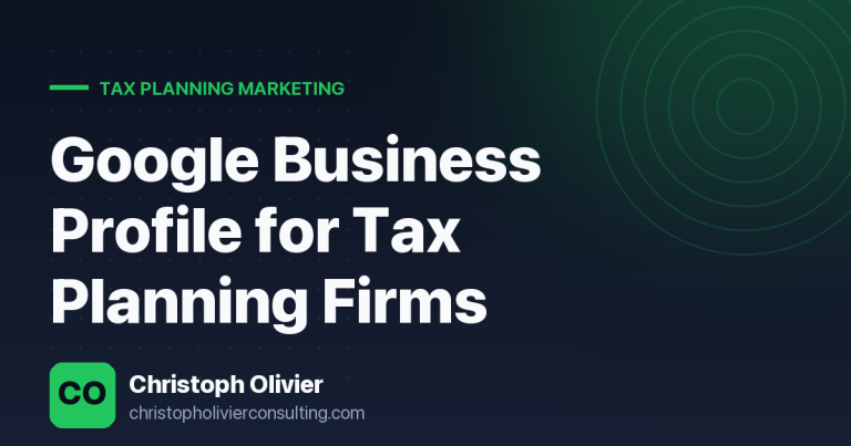 Google Business Profile for Tax Planning Firms