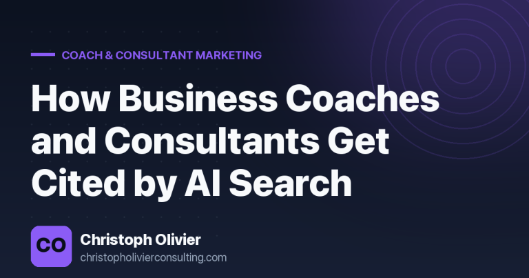 How Business Coaches and Consultants Get Cited by AI Search