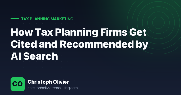 How Tax Planning Firms Get Cited and Recommended by AI Search