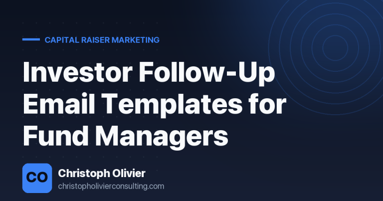 Investor Follow-Up Email Templates for Fund Managers