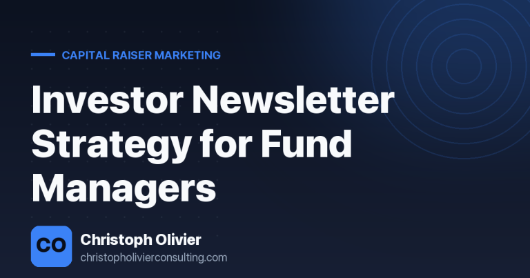 Investor Newsletter Strategy for Fund Managers