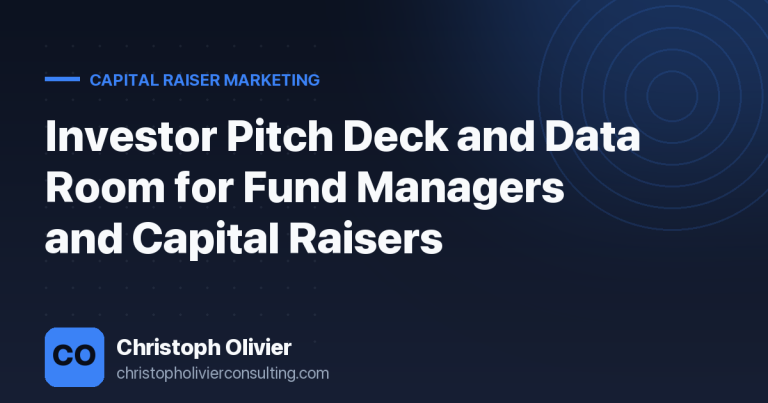 Investor Pitch Deck and Data Room for Fund Managers and Capital Raisers