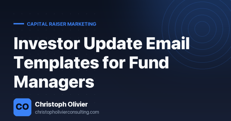 Investor Update Email Templates for Fund Managers
