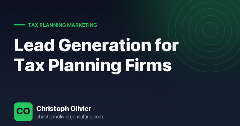 Lead Generation for Tax Planning Firms