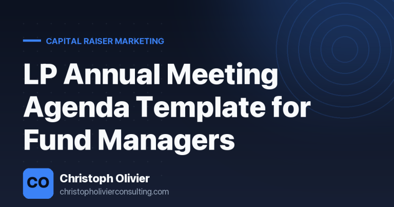 LP Annual Meeting Agenda Template for Fund Managers