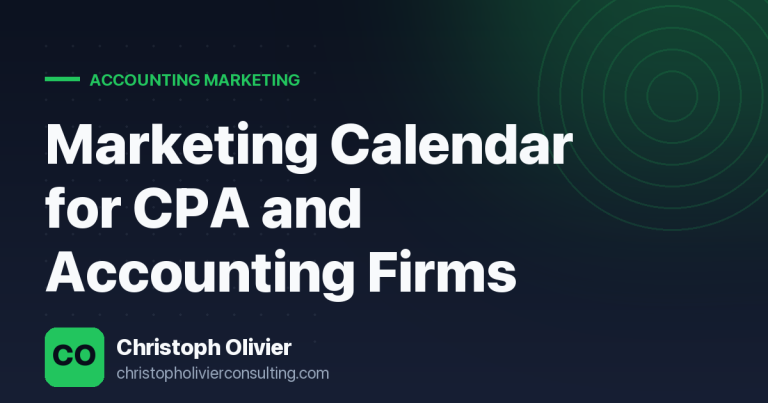 Marketing Calendar for CPA and Accounting Firms