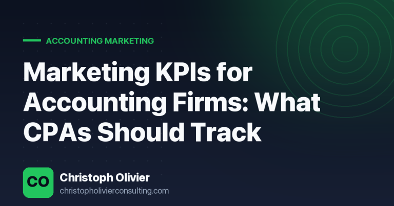 Marketing KPIs for Accounting Firms: What CPAs Should Track