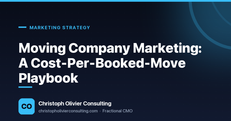 Moving Company Marketing: A Cost-Per-Booked-Move Playbook — Christoph Olivier Consulting