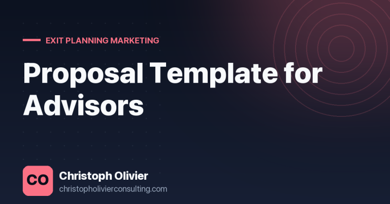 Proposal Template for Advisors
