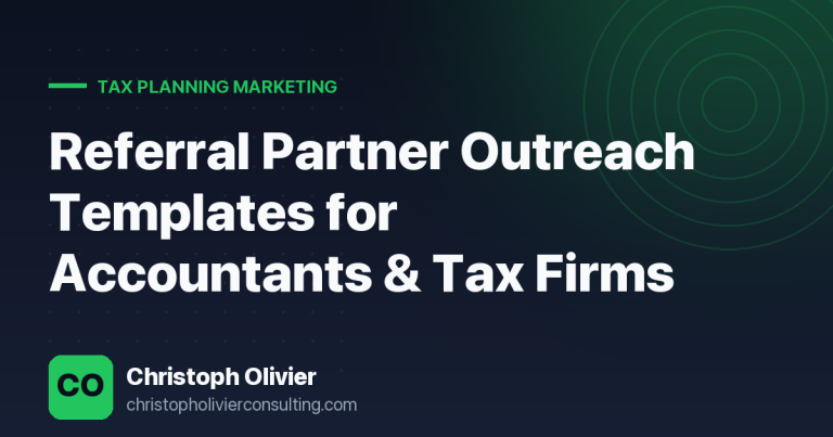 Referral Partner Outreach Templates for Accountants & Tax Firms