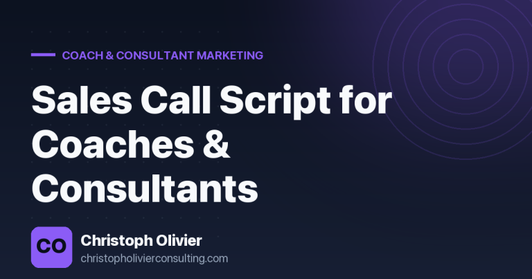 Sales Call Script for Coaches & Consultants