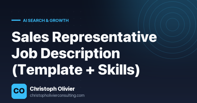 Sales Representative Job Description (Template + Skills)