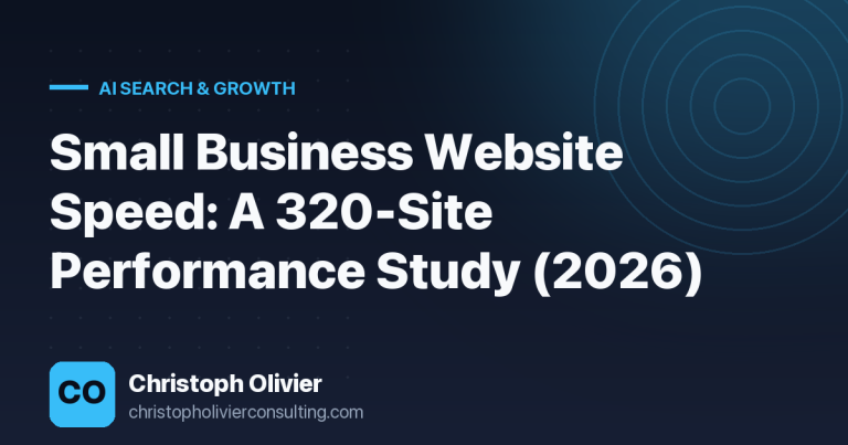 Small Business Website Speed: A 320-Site Performance Study (2026)