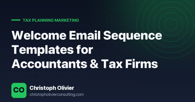 Welcome Email Sequence Templates for Accountants & Tax Firms
