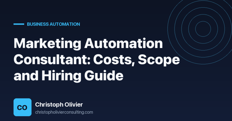 Marketing Automation Consultant: Costs, Scope and Hiring Guide
