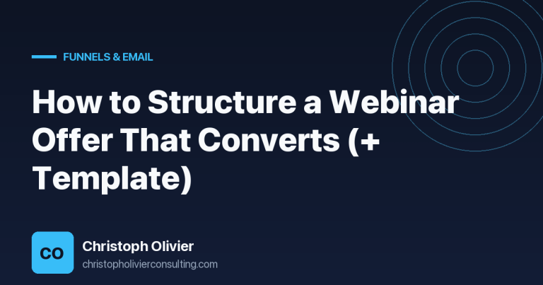 How to Structure a Webinar Offer That Converts (+ Template)